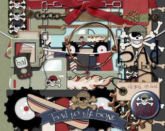 Bad to the Bone Digital Scrap Kit