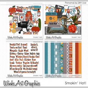 Smokin&#39; Hot! Digital Clip Art, Papers, and Elements for Scrapbooking, Card Creation and Paper Crafts