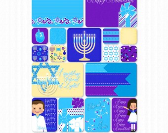 Happy Hanukkah! Digital & Printable Pocket Scrapbook Cards