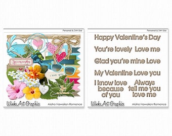 Aloha Hawaiian Romance Digital Scrapbook Kit (Digital Download)