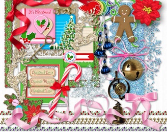 A Nutcracker Suite Christmas Digital Elements for Scrapbooking