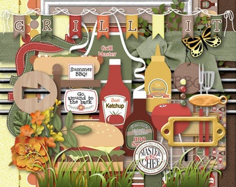 Backyard BBQ Digital Scrapbook Kit