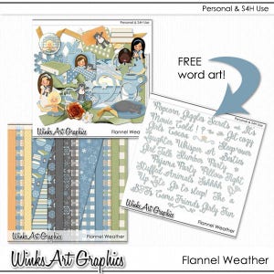 Flanella Meteo Digital Scrapbook Kit & Clipart