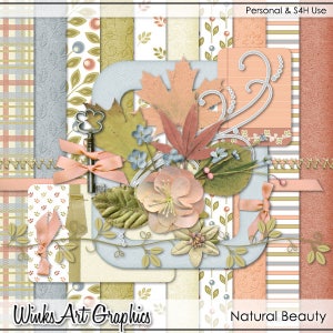 Natural Beauty Digital Scrapbook Kit