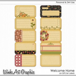 Einmachglas Etiketten zum selbst Ausdrucken aus der Welcome Home Kollektion
