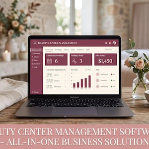 Software gestionale per saloni di bellezza / Tutto in uno: prenotazioni, CRM, fatturazione (download digitale) 4 lingue