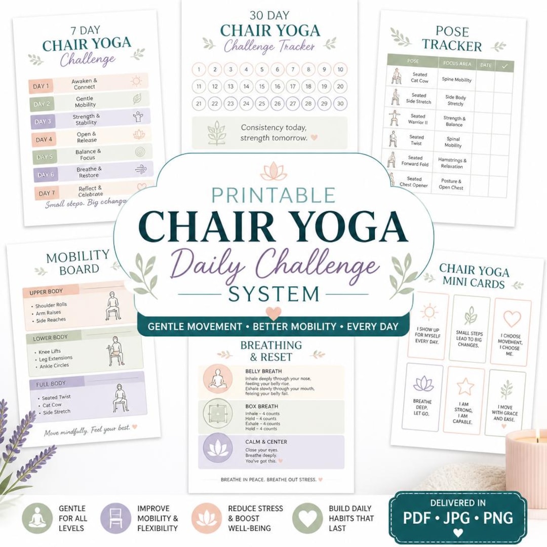Printable Chair Yoga Free Printable Chair Yoga Printable Chair Yoga