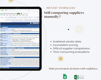 Monitor wydajności dostawców w programie Excel | Panel wyników dostawców