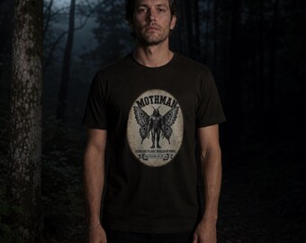 Mothman Shirt, Funny Cryptid Tee with Vintage Design and Dark Humor
