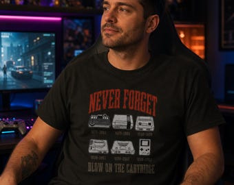 Never Forget Retro Gamer - Classic Console Nostalgia - 80s 90s Gaming Gift