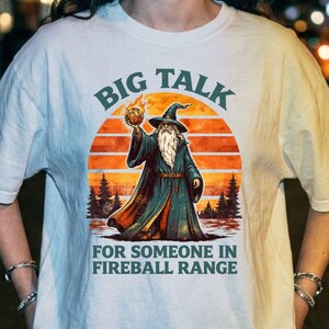 Comfort Colors® Funny Wizard Shirt, DND Fantasy Graphic Tee, Retro Gamer Apparel