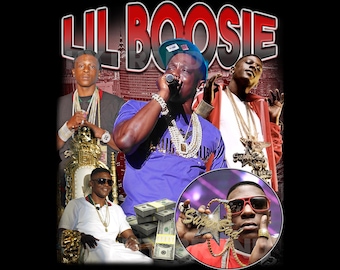 Lil Boosie T Shirt Design PNG Instant Download 300 Dpi