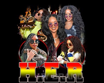 H.E.R. Inspired PNG | R&B Singer Digital Design | Soul Music Graphic | Transparent PNG | Digital Download | Music Lover Shirt Design