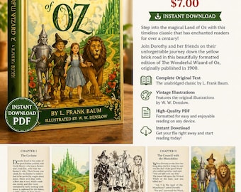 The Wizard of Oz Book | L. Frank Baum Classic Fantasy (Digital Download)
