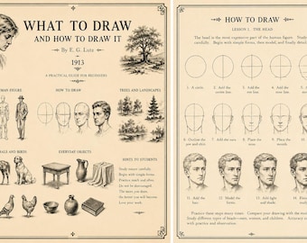 1913 Drawing Guide – What to Draw and How to Draw It (Printable Art Book PDF)