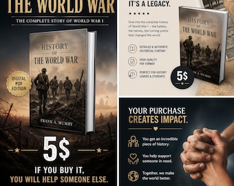 History of the World War I - Complete Digital PDF | Vintage WW1 Book | Instant Download |