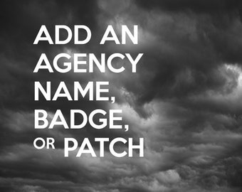 Customization Add-On Personalize Add Name Badge Number Agency Name Logo Patch