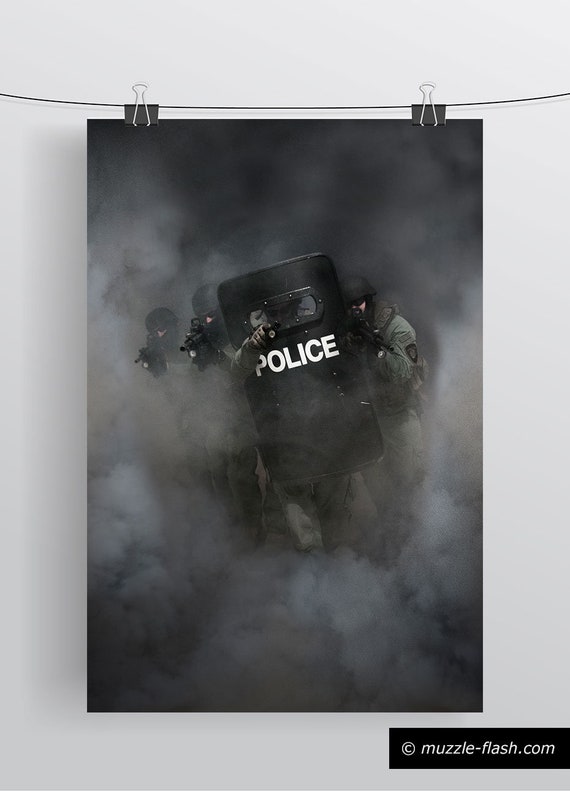 Swat Smoke Tactical Team Police Officer Law Enforcement Etsy