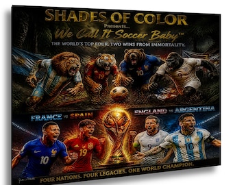 Soccer Beasts World Cup Fine Art Print | Four Nations