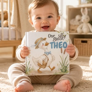 Personalized Storybook for Kids | One Silly Goose Adventure | Custom Animal Story With Name | Baby Memory Book image 10