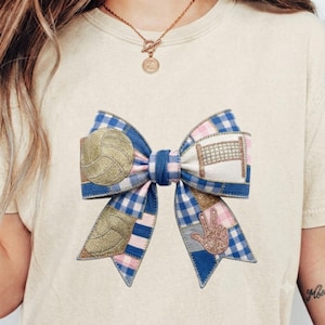 Patchwork strik PNG, vintage geruite bloemenstof strik, sublimatie shirt ontwerp