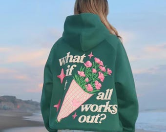 Sudadera con capucha extragrande de estampado floral para mujer de la marca Dandy.