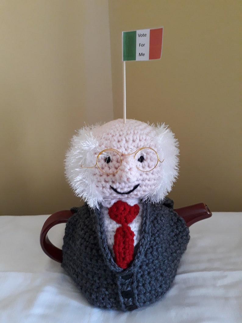 Michael tea higgins /Michael d Higgins tea cosy Miggeldy t cosy/tea for two/ tea/Novelty teacosy image 8