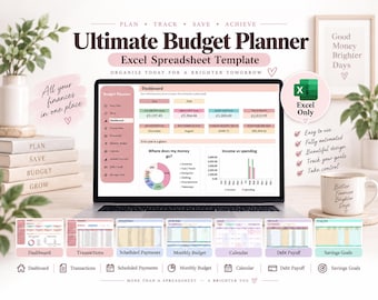 Ultimate Budget Planner Excel Template | Automated Finance Dashboard (Digital Download)