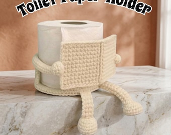 Crochet Toilet Paper Holder Pattern PDF | Bathroom Decor Crochet Pattern | Crochet Pattern PDF | Amigurumi Toilet Paper Holder Pattern