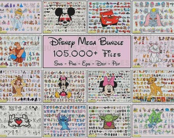100000+ Special Mega Bundle SVG PNG | Princess, Mickey Mouse, Pixar Clipart | Digital Download Sublimation Files | Cartoon Bundle|Mega Bundl
