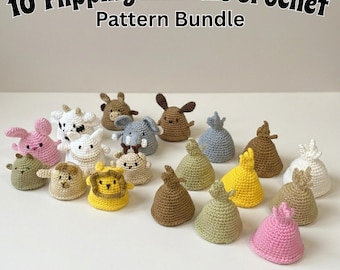 10 in 1 Flip the Animal Crochet Pattern Bundle PDF | Transformable Plush Toy | Amigurumi Animal Patterns | Baby Shower Gift | PDF Pattern