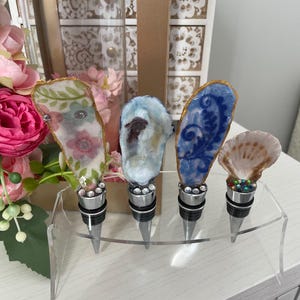 Shell and Bead Wine Stoppers