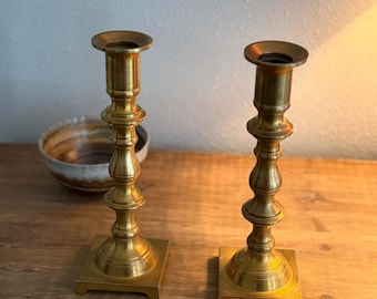 Solid brass candlestick holders