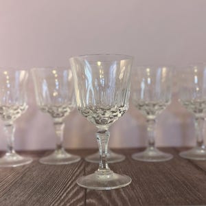 Vintage Cristal D'Arques St. Germain Wine Glasses Set of 6, Made in France