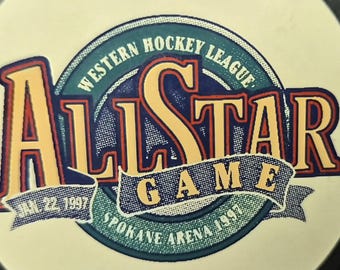 Spokane Chiefs Official Souvenir Hockey Puck 1997 WHL Allstar Game