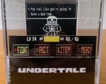 Undertale Papercraft Diorama-sjabloon | Afdrukbare pdf met miniscène | Gamercadeau