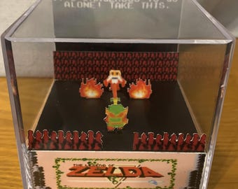 The Legend of Zelda Diorama Template | 3D Shadow Box Scene | Printable Video Game Decor | DIY Paper Model Kit | Gamer Gift PDF