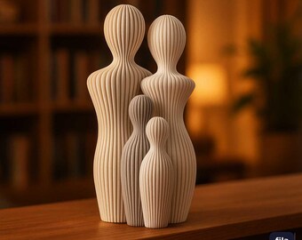 Modern Family Statue — Parents & 2 Kids