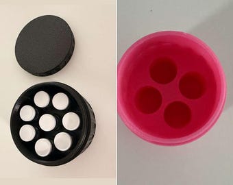 Travel Vial Case Set — 4 + 8 Slots | Screw-Top Storage Organizer