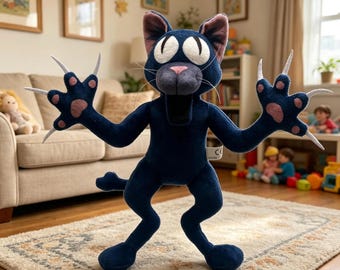 99 Nights in the Forest Black Cat Plush Horror Forest Stuffed Doll Cute Dark Plush Toy Gothic Cat Gift Collectible In Stock