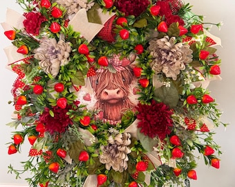 Whimsical spring wreath