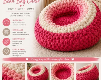 Soft Knit bean bag chair.