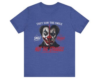 Camiseta "Vieron la sonrisa, no la lucha" / Camiseta con mensaje de la vida real / Camiseta gráfica urbana / Ropa para fortalecer la mente
