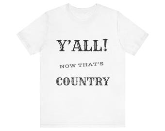 Camiseta unisex de manga corta con estampado country.