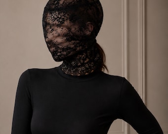 Black Lace Mask for Women, Face Covering Mask, Masquerade Mask, Halloween Costume Accessory, Party Mask, Venetian Lace Face Mask Gift