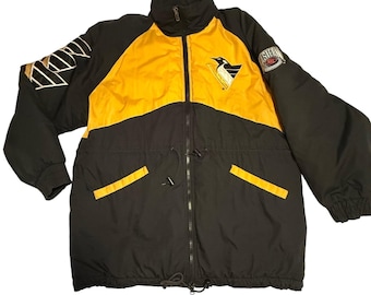 Vintage Daniel Young Pittsburgh Penguins NHL Jacket Eastern Conference Black XL
