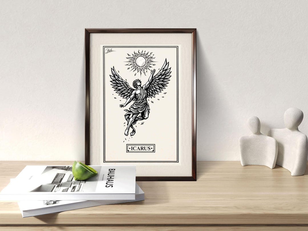 ICARUS | Greek Mythology Wall Art Print | Museum-quality Fine Art ...