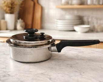Royal Prestige 7 lagig SS Titan Silber Legierung Kupfer 1 Quart Saucenpfanne 19,5 cm & Deckel