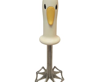 Machacador de patatas Ekco White Duck Head, vintage, raro, de la colección Zoo Tools de 1998.