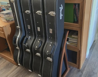 Handmade Hardwood Padded Adjustable Guitar Stand for Multiple Guitars With 9 Slots